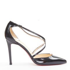 CHRISTIAN LOUBOUTIN Crosspiga 100 Jazz Kalb criss cross point toe pumps EU37.5