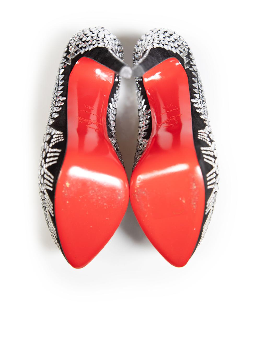 Christian Louboutin escarpins à lanières décorées de cristaux, taille IT 38,5 Excellent état - En vente à London, GB