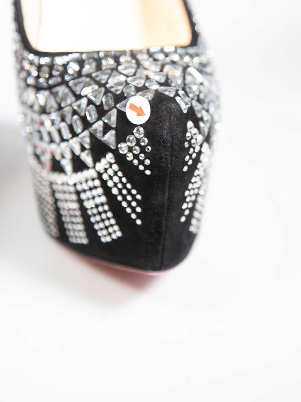 Christian Louboutin escarpins à lanières décorées de cristaux, taille IT 38,5 en vente 1