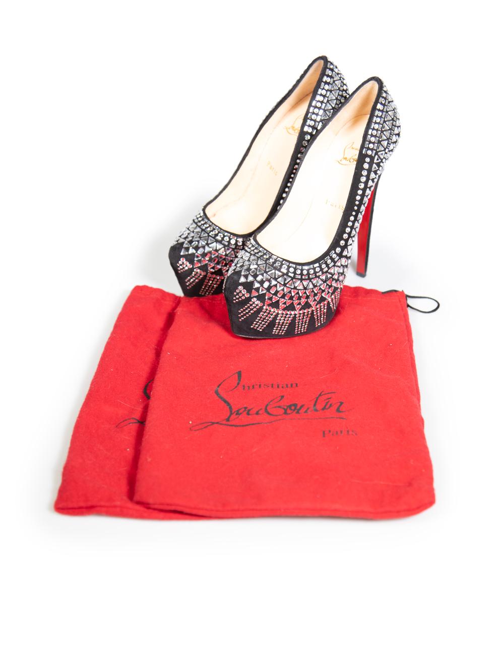 Christian Louboutin escarpins à lanières décorées de cristaux, taille IT 38,5 en vente 2