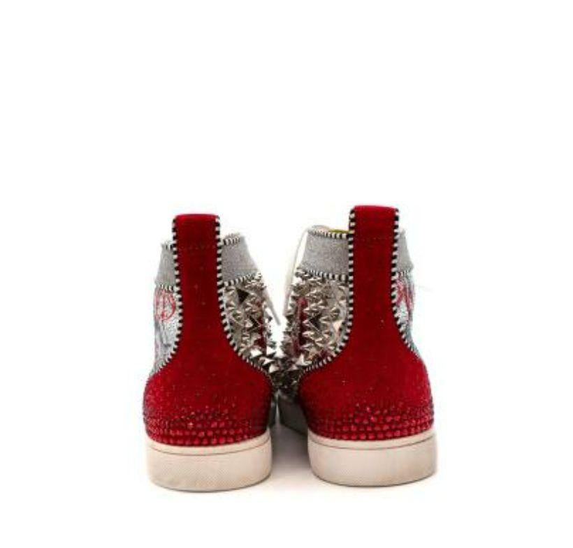 De las mujeres Christian Louboutin Zapatillas Louis Spike Adornadas con Cristales y Tachuelas en venta
