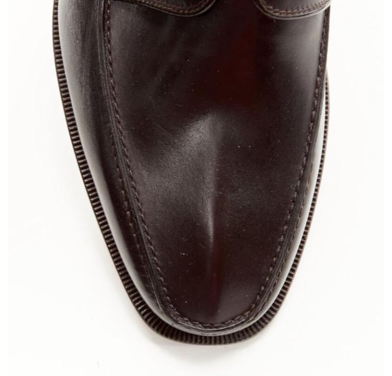 Men's CHRISTIAN LOUBOUTIN Cypriene Flat Vintage brown leather derby loafer EU42 For Sale