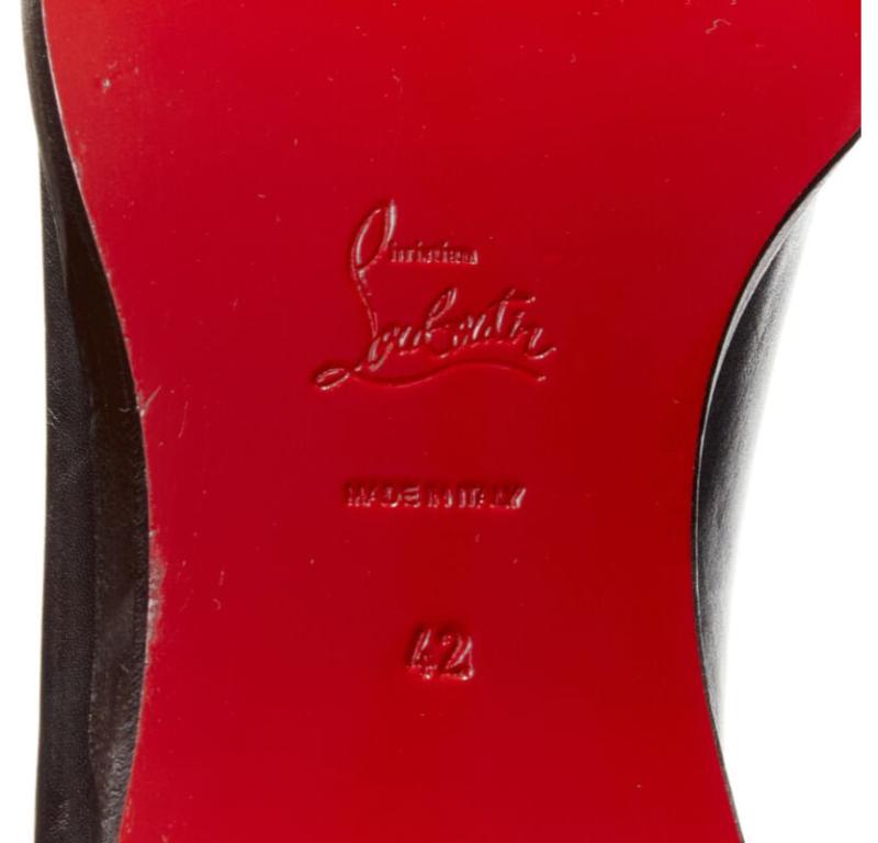 CHRISTIAN LOUBOUTIN Cypriene Flat Vintage brown leather derby loafer EU42 For Sale 4