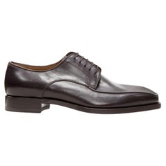 CHRISTIAN LOUBOUTIN Cypriene Flat Mocasín derby vintage de cuero marrón EU42
