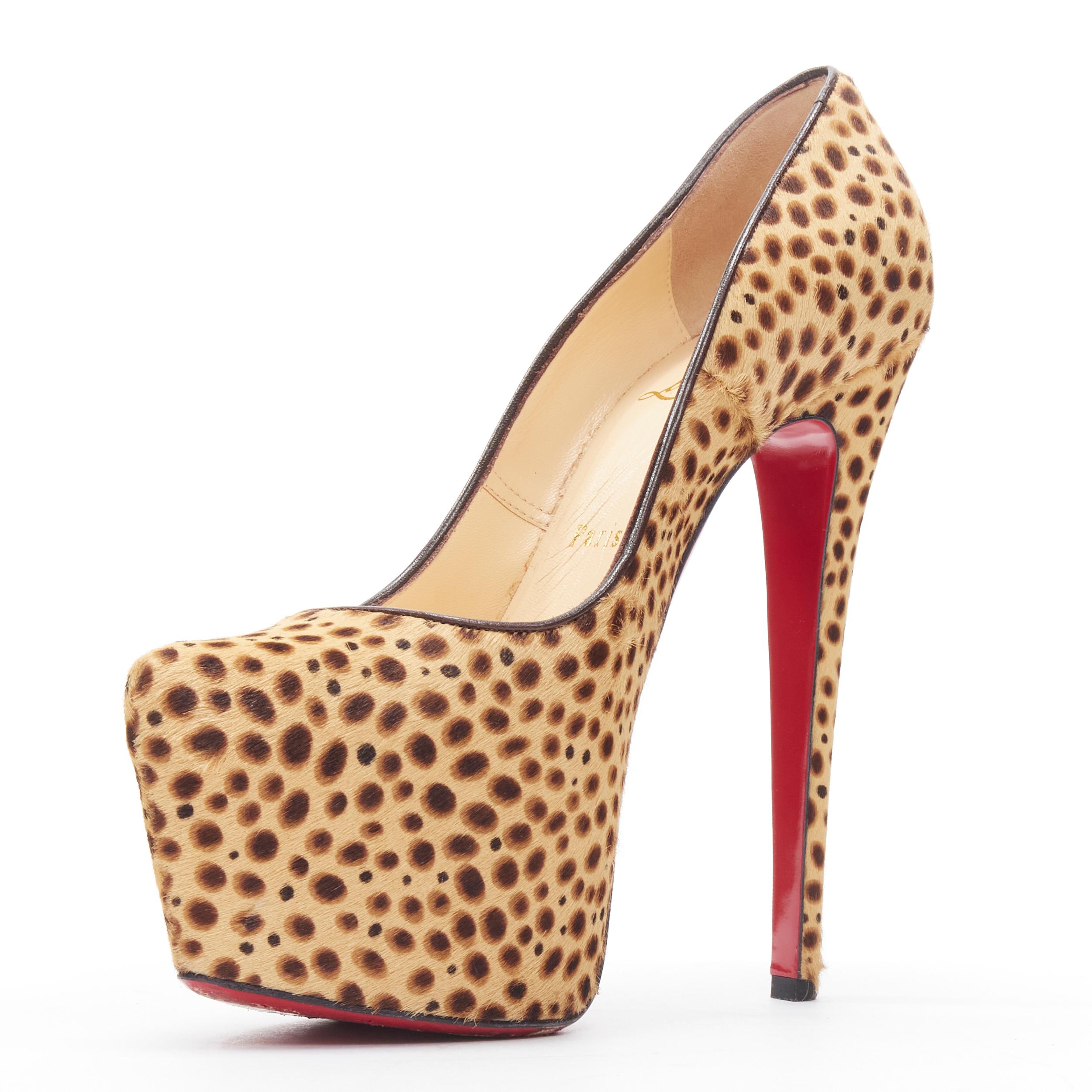 cheetah red bottom heels