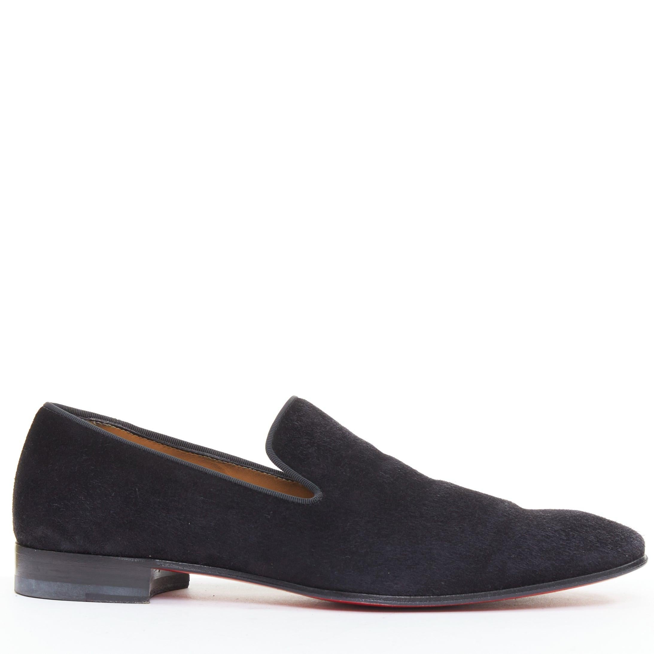 CHRISTIAN LOUBOUTIN Dandelion mocassins en daim noir à enfiler EU39.5 Pour hommes en vente