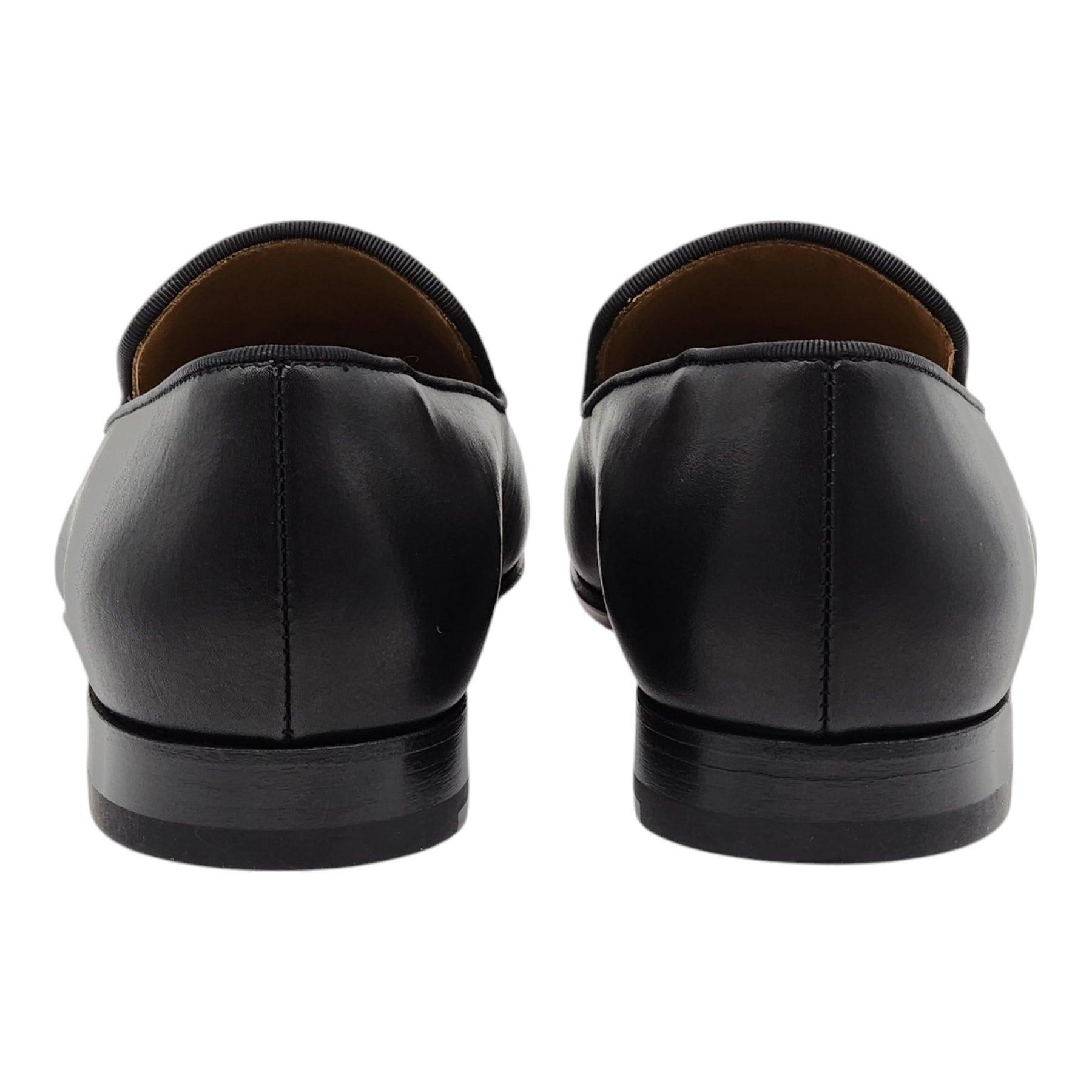 Christian Louboutin Dandelion Tassel Tuxedo Loafers Leather in Black In Excellent Condition In Los Angeles, CA