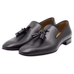 Christian Louboutin Dandelion Tassel Tuxedo Loafers Leather in Black