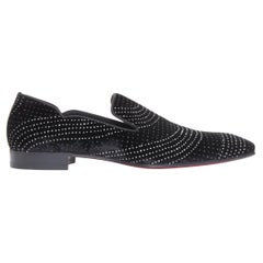 CHRISTIAN LOUBOUTIN Dandy Chick Velvet Glitter Loafer EU42.5