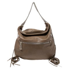Christian Louboutin Mariana Rider Hobo aus dunkelbeigefarbenem Leder