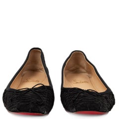 CHRISTIAN LOUBOUTIN dark brown python Rosella Ballet Flats Shoes 40
