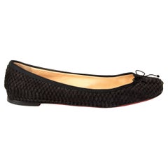 CHRISTIAN LOUBOUTIN Chaussures de ballet rosella en python brun foncé 40