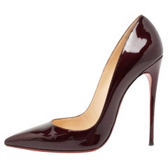 Christian Louboutin Dark Burgundy Patent Leather So Kate Pumps Size 42