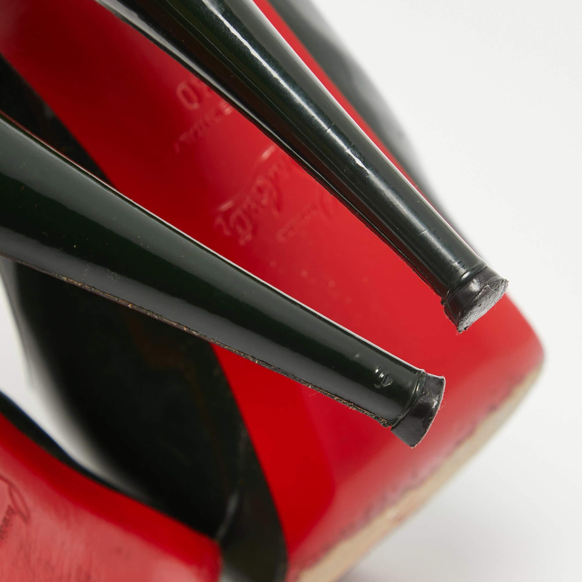 Christian Louboutin Dark Green Patent Leather Altadama Pumps Size 40 2