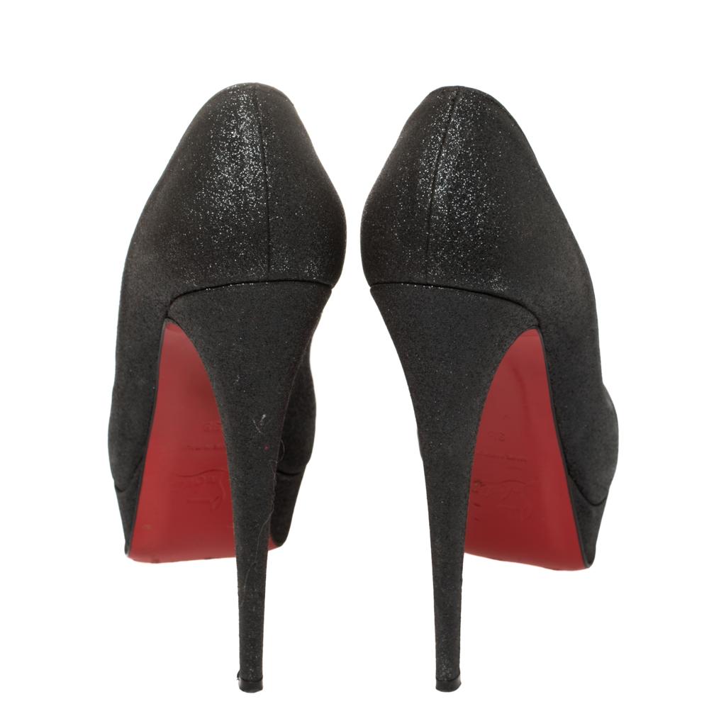 dark grey platform heels