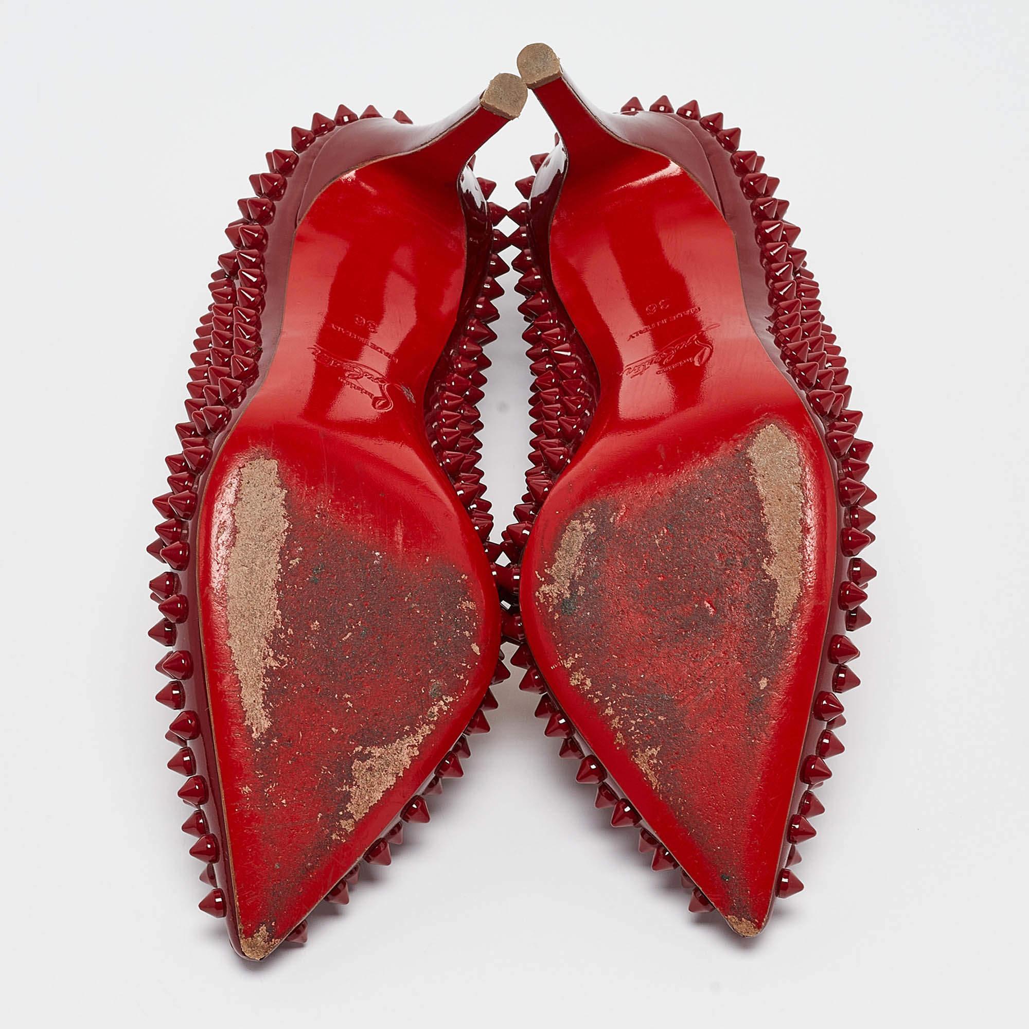 Christian Louboutin Pumps Pigalle in vernice rosso scuro taglia 36 1