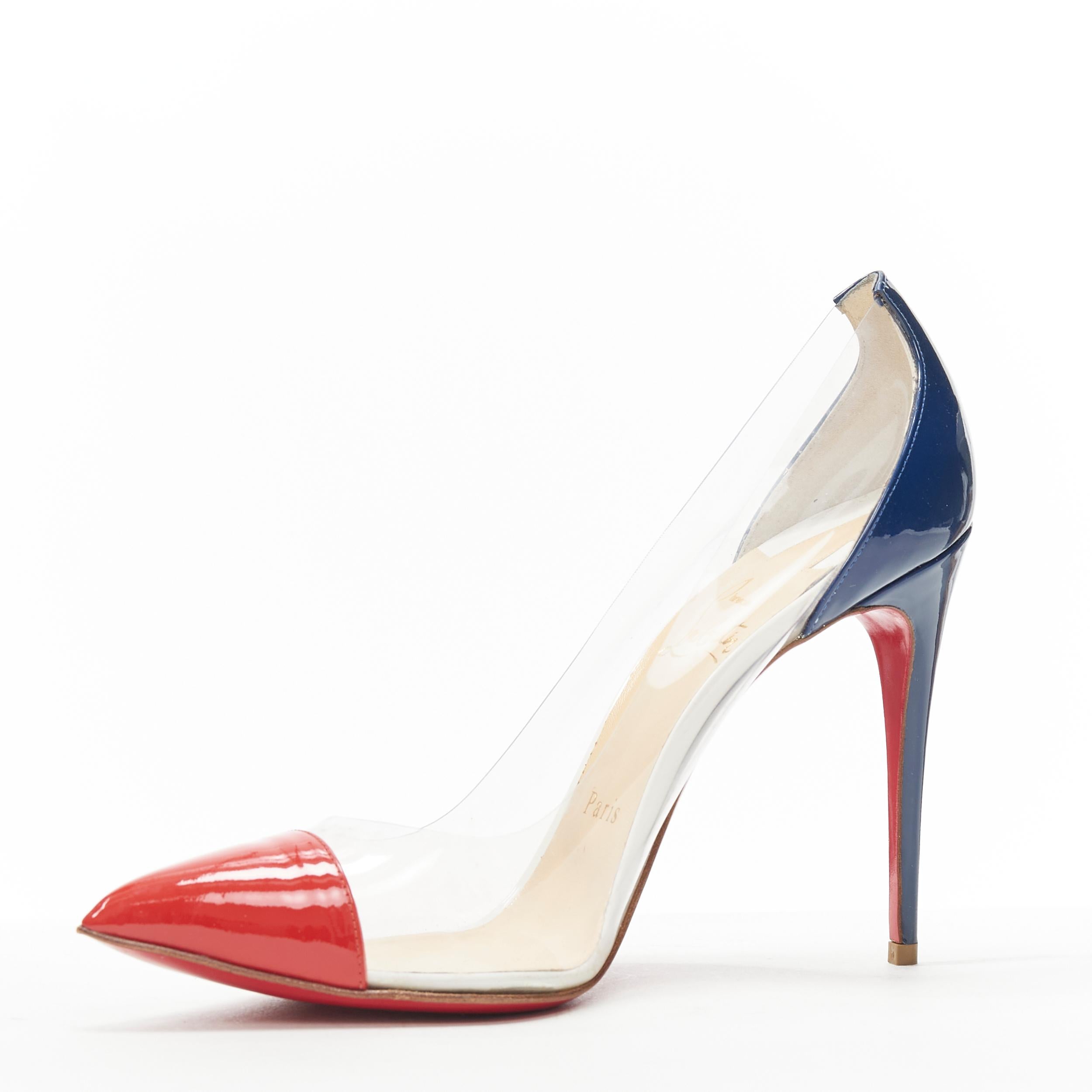 red white blue heels