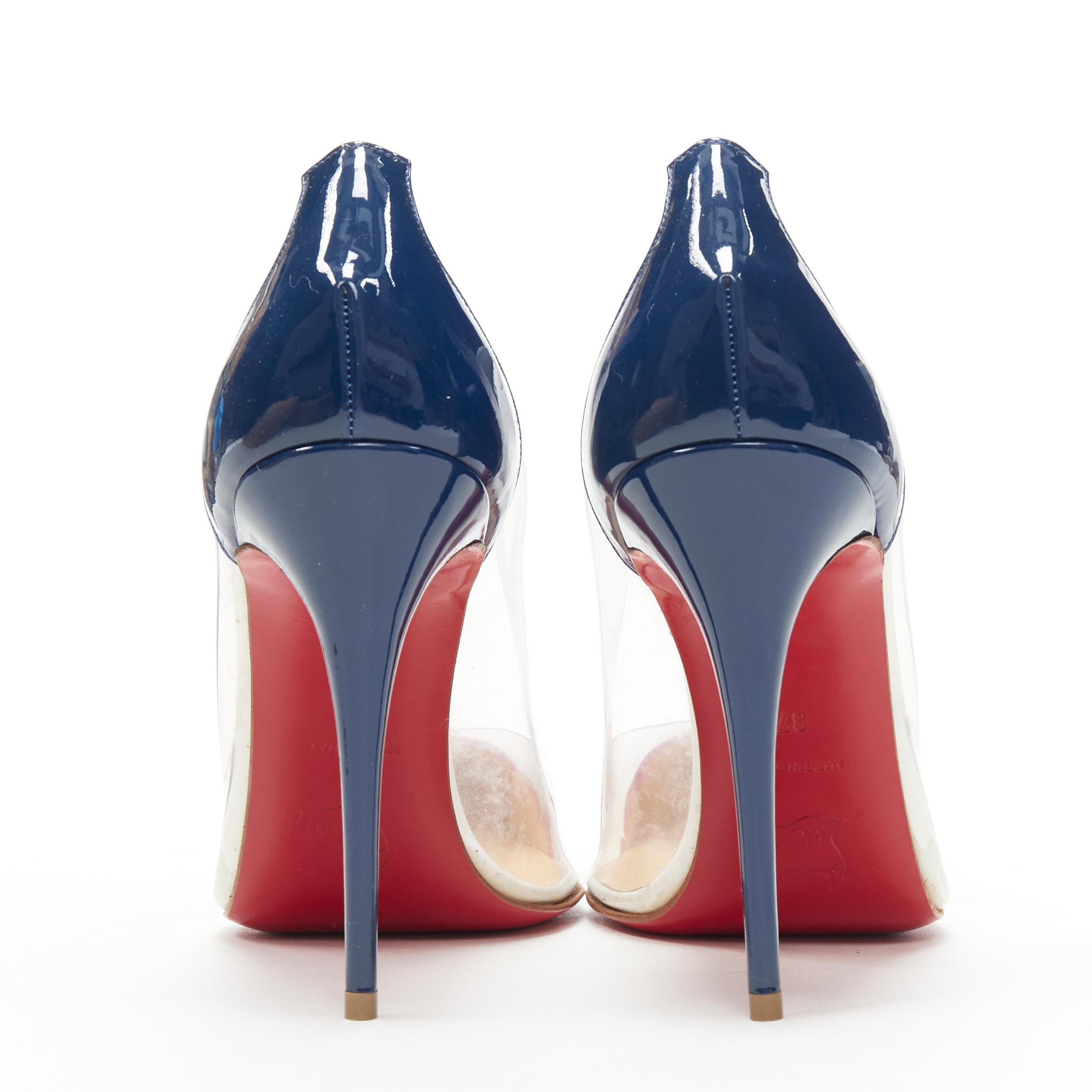 blue and red heels