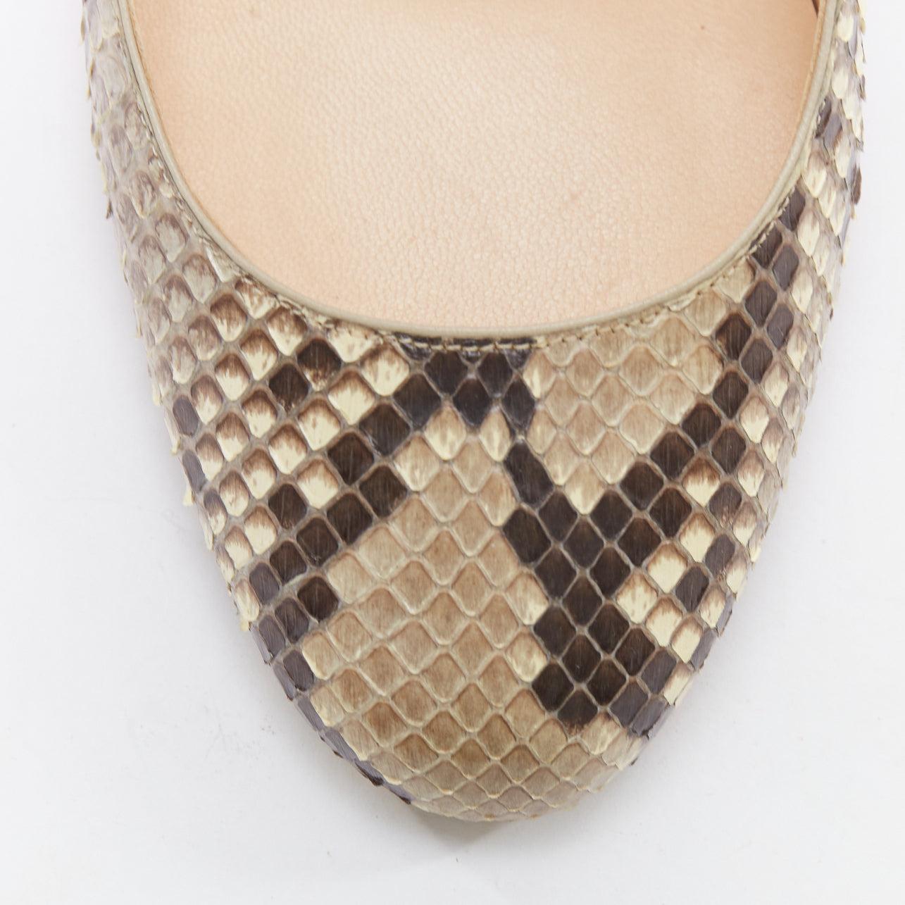 CHRISTIAN LOUBOUTIN Declic scaled leather almond toe stiletto pumps EU37.5 For Sale 1