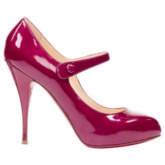 CHRISTIAN LOUBOUTIN Decocolico 120 metal pink patent mary jane heel EU38