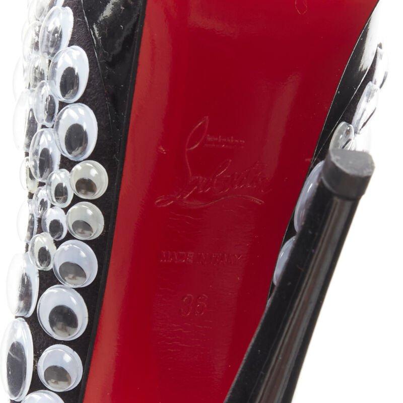 CHRISTIAN LOUBOUTIN Deja Vu 150 in vernice nera con plateau peeptoe EU36 in vendita 5