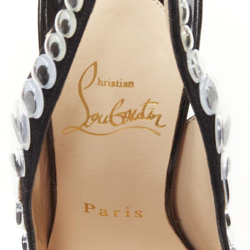 CHRISTIAN LOUBOUTIN Deja Vu 150 in vernice nera con plateau peeptoe EU36 in vendita 4