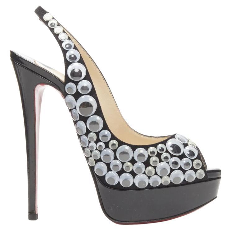 CHRISTIAN LOUBOUTIN Deja Vu 150 in vernice nera con plateau peeptoe EU36 in vendita
