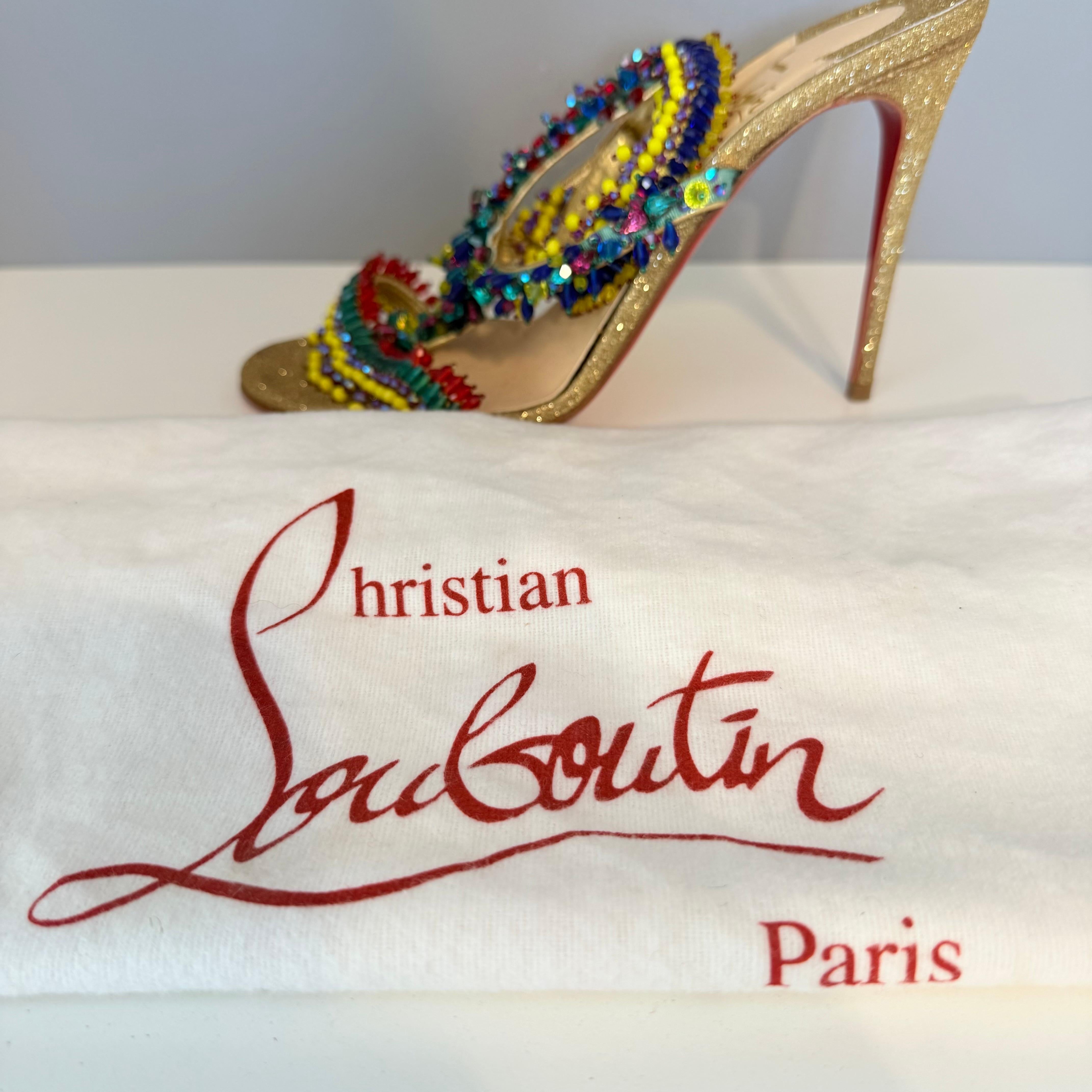 Christian Louboutin Devibroda Glitter 100 IT 37.5 im Angebot 6