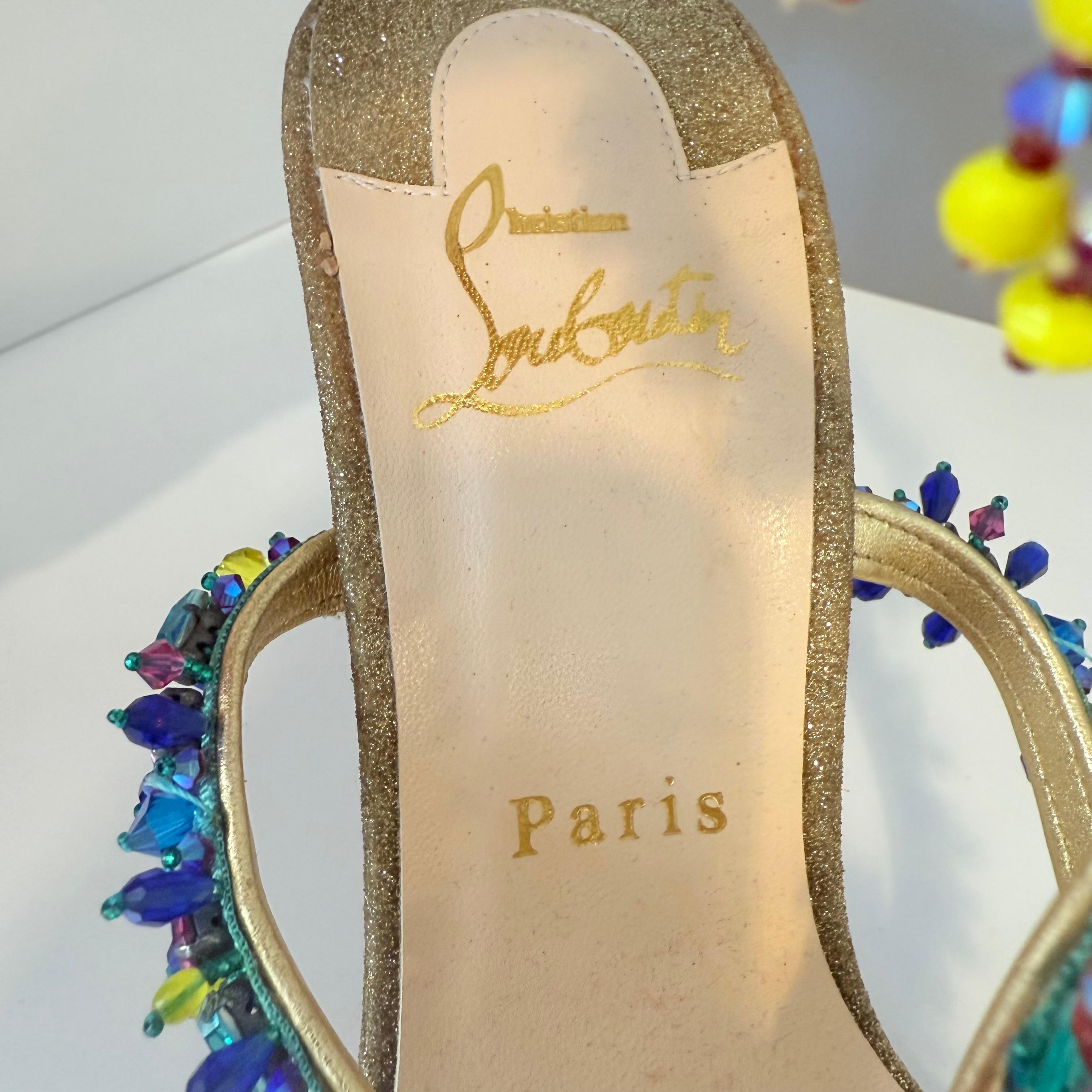 Christian Louboutin Devibroda Glitter 100 IT 37.5 im Angebot 2