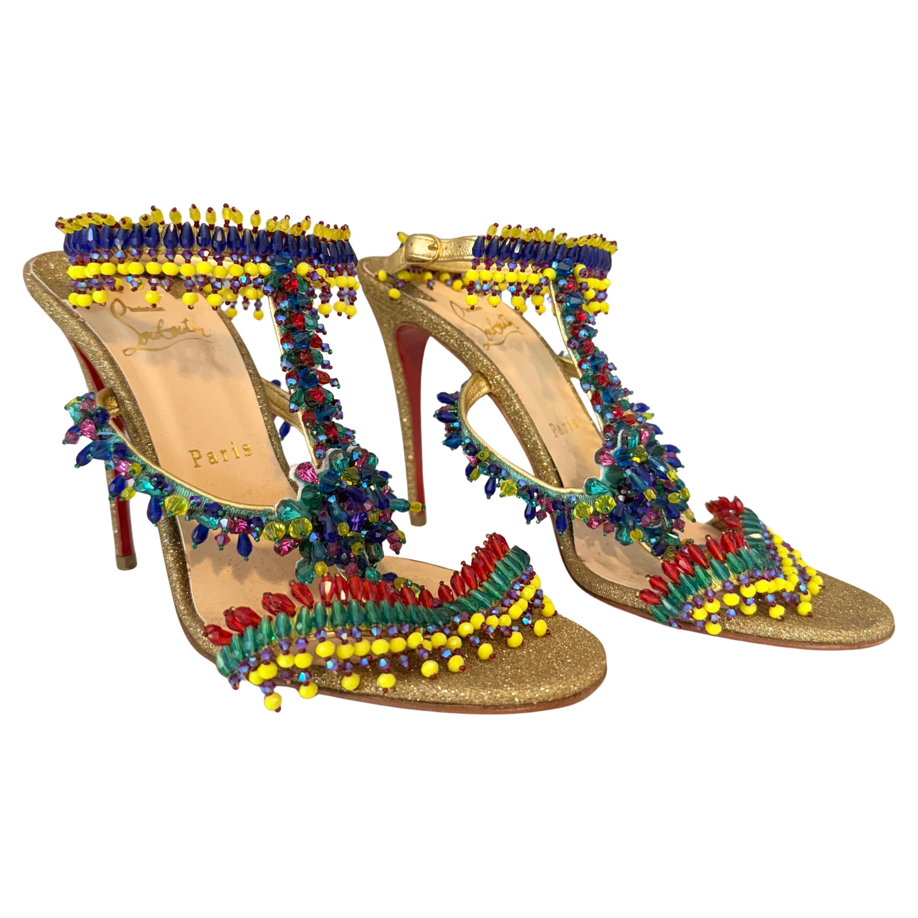 Christian Louboutin Devibroda Glitter 100 IT 37.5 im Angebot