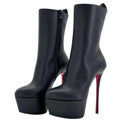 Stivaletti con zeppa Christian Louboutin Dolly Booty Alta 160 neri, taglia 36,5