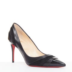 CHRISTIAN LOUBOUTIN Eklectica 85 nappa calf suede mix pointed toe pumps EU37.5