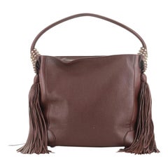 Christian Louboutin Eloise Fringe Hobo Leather Medium