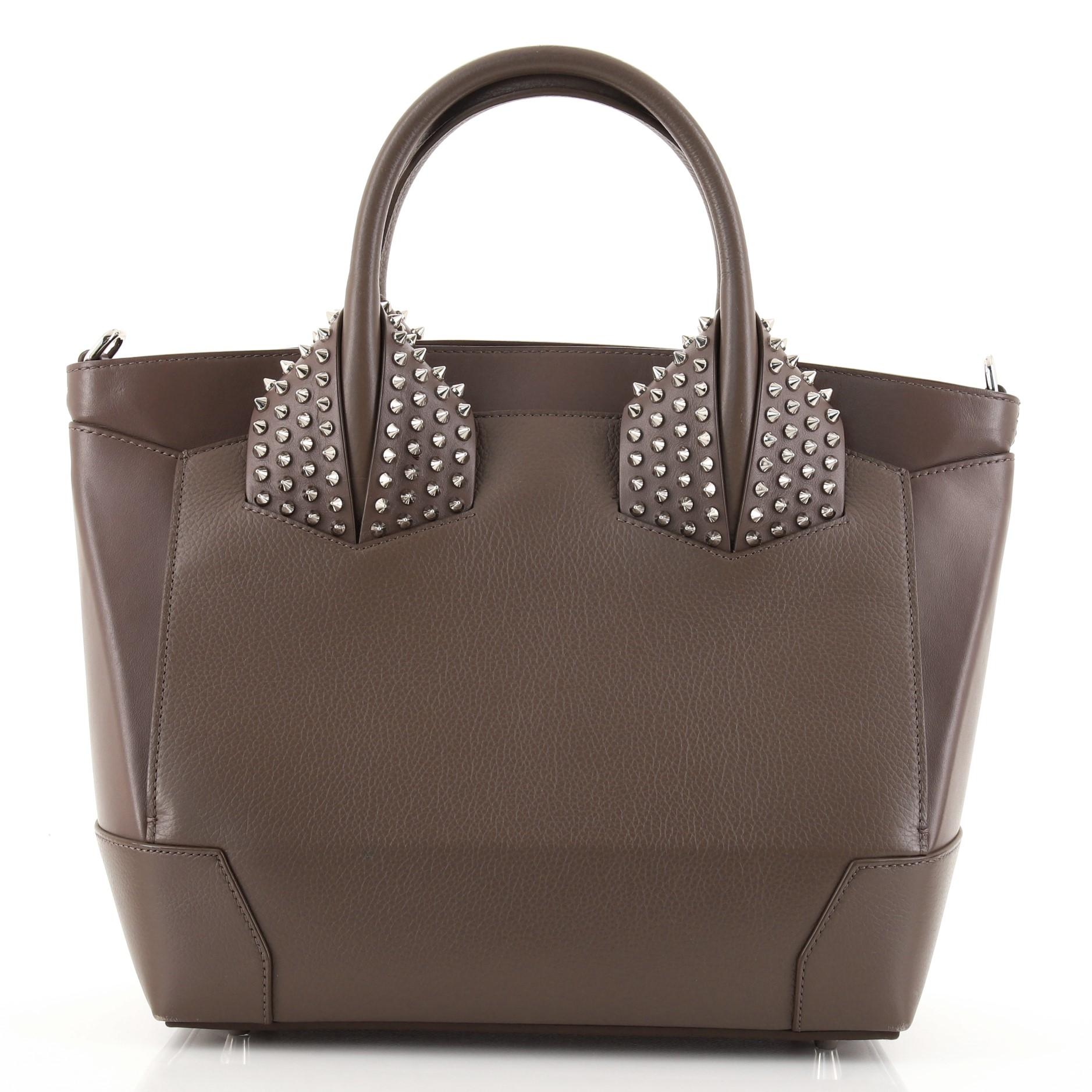 Christian Louboutin Eloise Satchel Spiked Leather Large In Fair Condition In NY, NY