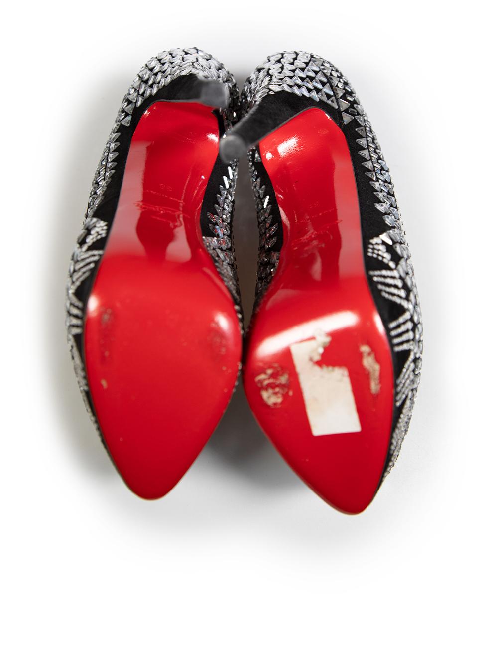 Women's Christian Louboutin Embellished Daffodile Pumps Size IT 36