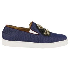 Baskets à enfiler en denim embellies Christian Louboutin  EU 43,5 GB 9,5