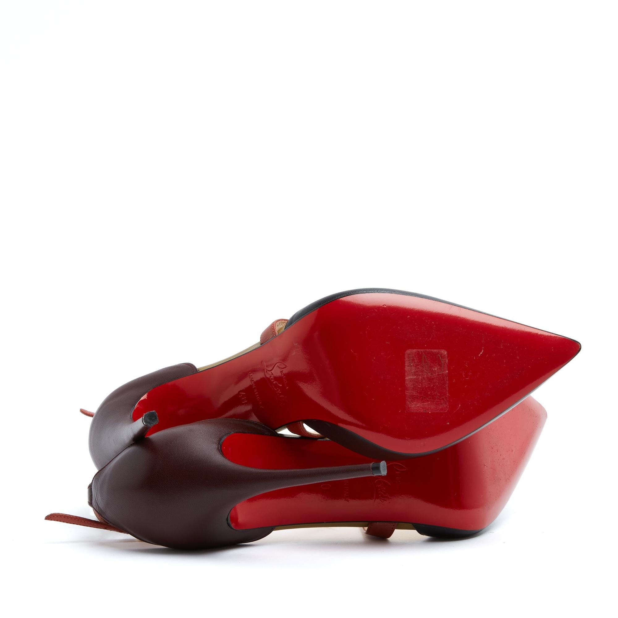 Christian Louboutin Escarpins EU40 Quadri Colore Pelle Tacchi Scarpe UK6.5 US9 in vendita 1