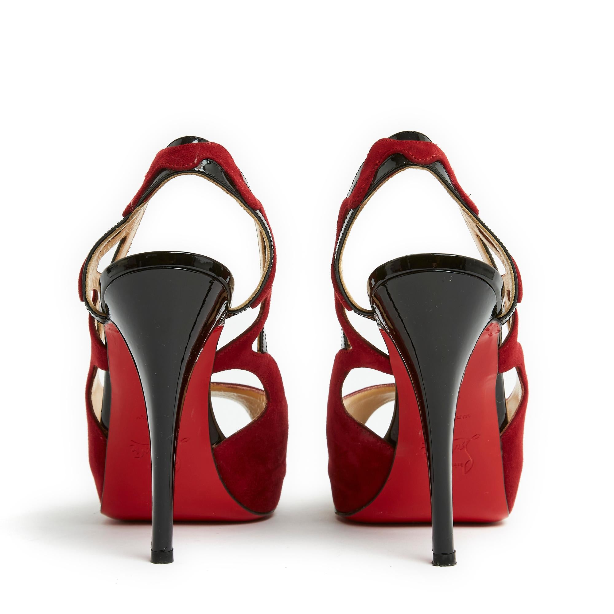 da uomo o donna Christian Louboutin EU37.5 Numero Privato 120 Rosso Nero in vendita