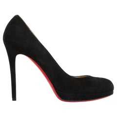 Christian Louboutin EU40 Fifi 100 Negro Ante Prístino