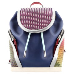 Christian Louboutin Explorafunk Backpack Spiked Holographic Leather