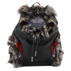 Christian Louboutin Explorafunk Backpack Spiked Leather and Fur