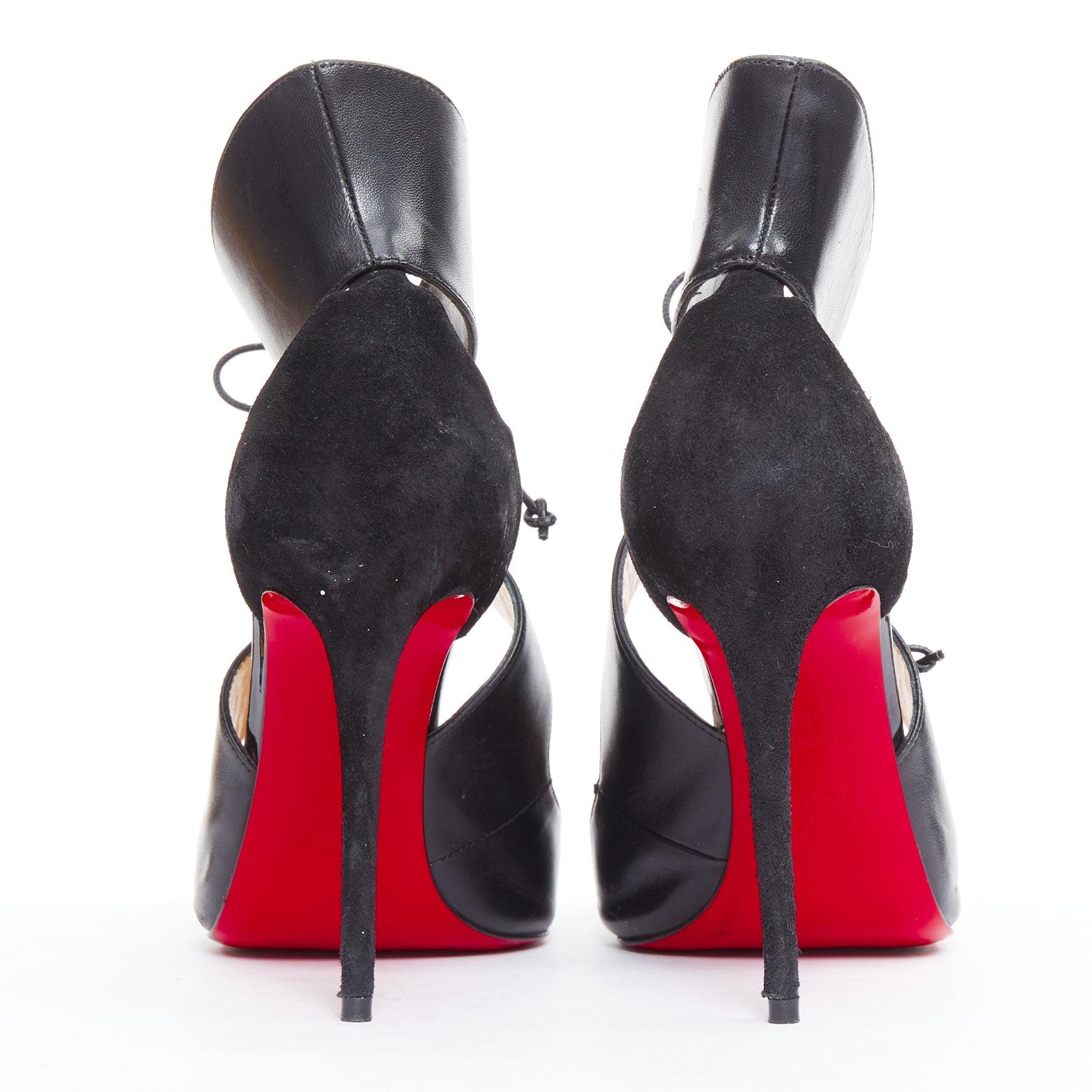 CHRISTIAN LOUBOUTIN Ferme Rouge 100 escarpins noirs à bouts pointus EU39 Pour femmes en vente