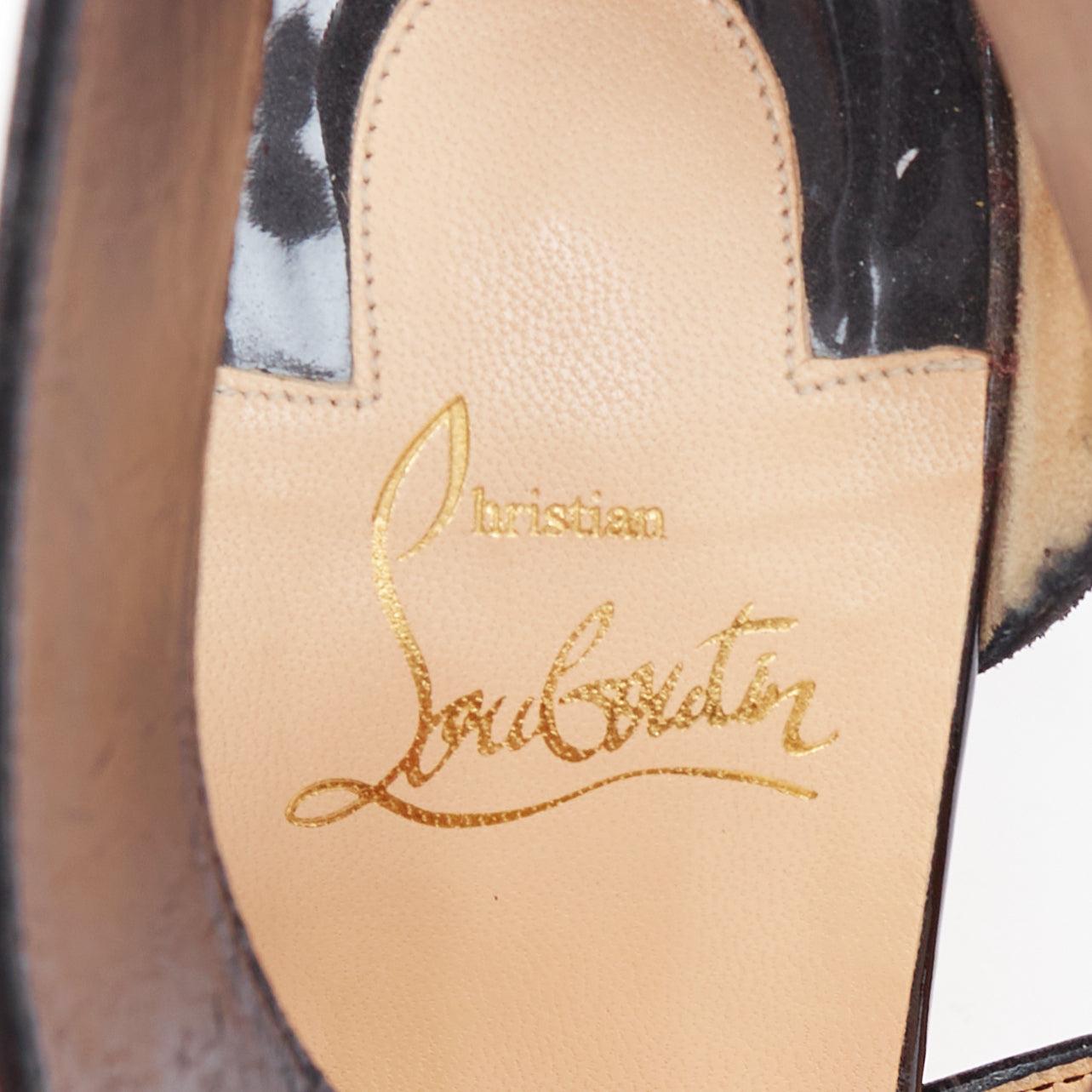 CHRISTIAN LOUBOUTIN Ferme Rouge 100 escarpins noirs à bouts pointus EU39 en vente 4