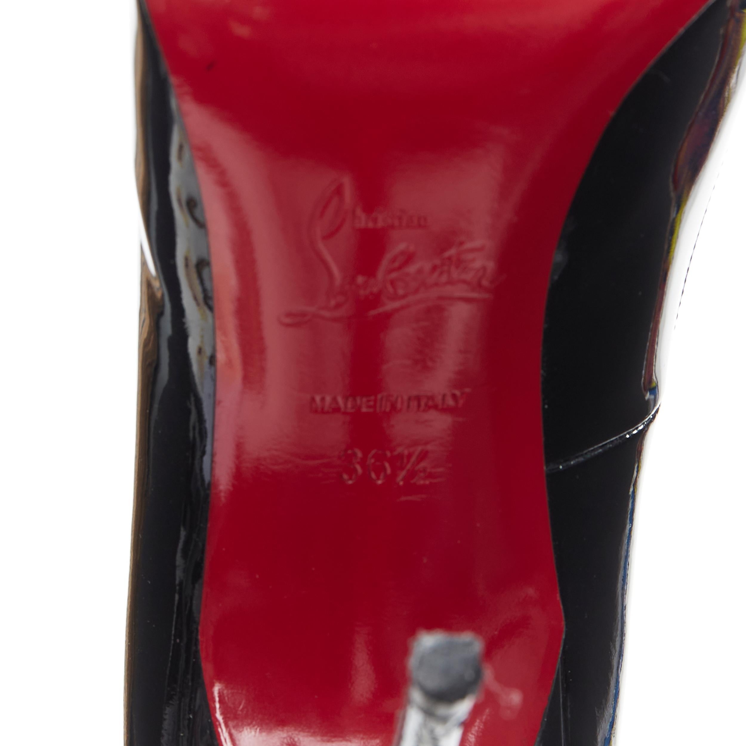 CHRISTIAN LOUBOUTIN Fifille 100 black patent round toe stiletto pump EU36.5 For Sale 3