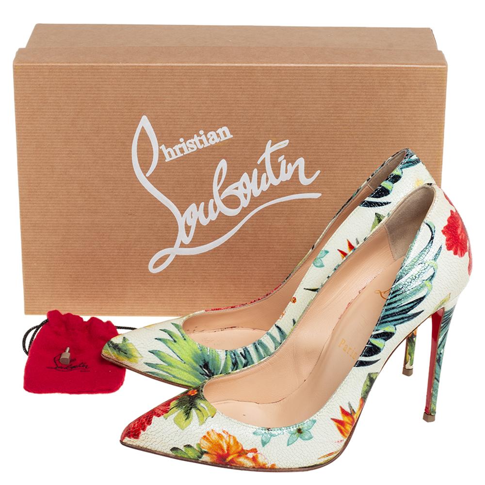 Christian Louboutin Floral Pigalle Follies Pointed Toe Pumps Size 37.5 1