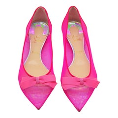 Christian Louboutin Follies Ballet Flats Mesh in Pink