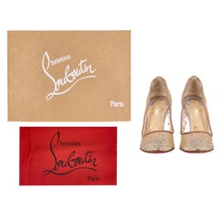 Christian Louboutin Follies Strass Crystal Embellished Mesh Pumps