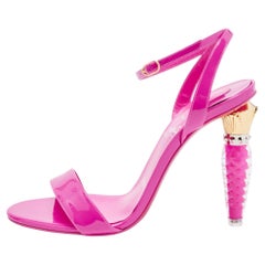 Christian Louboutin Fuchsia Lipgloss Queen Ankle Strap Sandals Size 36