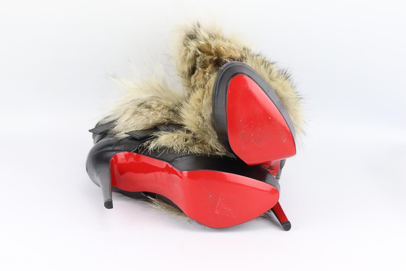 christian louboutin fur boots