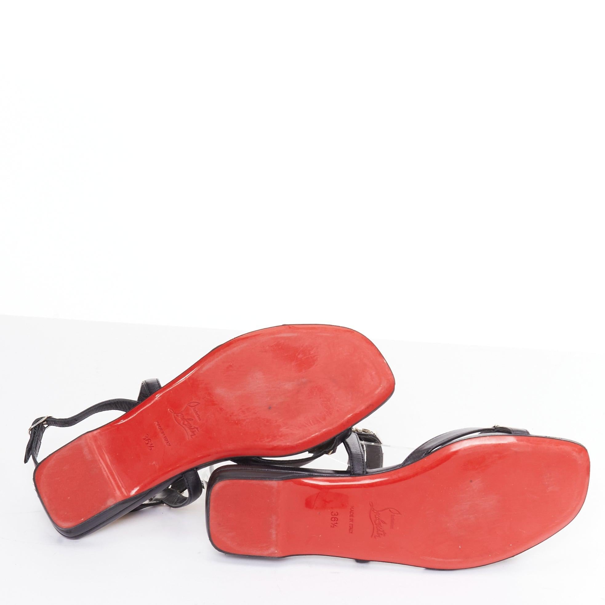 CHRISTIAN LOUBOUTIN Sandalias planas Galerietta de piel de becerro con tachuelas EU36.5 en venta 5
